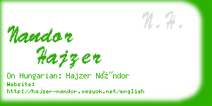 nandor hajzer business card